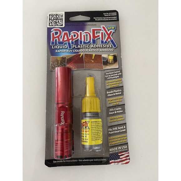 Rapid Fix UV Liquid Plastic Adhesive‎ With UV Lamp # 6121815 Auto New In Box - Picture 10 of 10